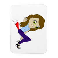 chibi foxy girl     magnet