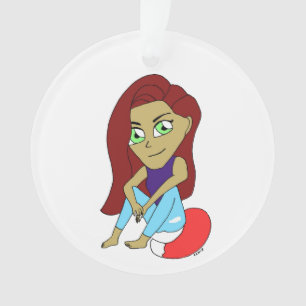 chibi foxy girl ornament