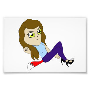 chibi foxy girl photo print