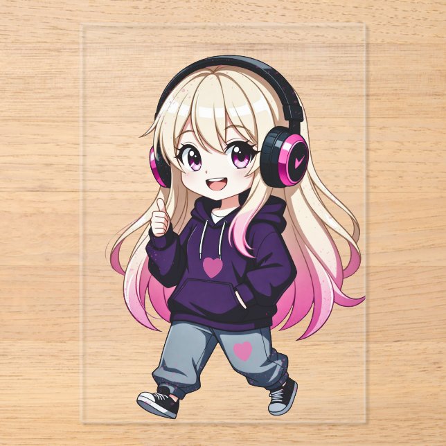 Chibi Funny Acrylic Invitations (Front)