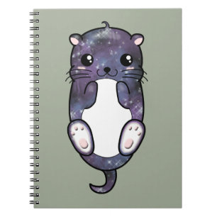 Chibi Galaxy Otter Spiral Notebook