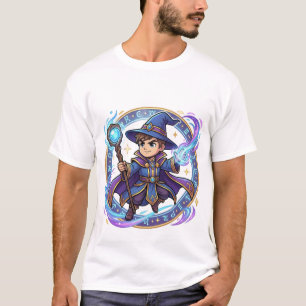 Chibi Galaxy Wizard Way of Magic Kanji T-Shirt