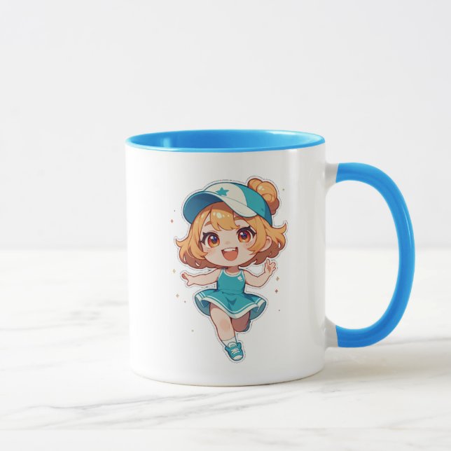 Chibi Girl Sporty Mug (Right)