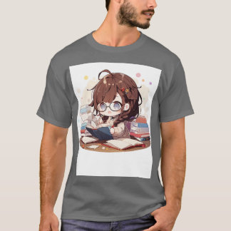 chibi girl study T-Shirt