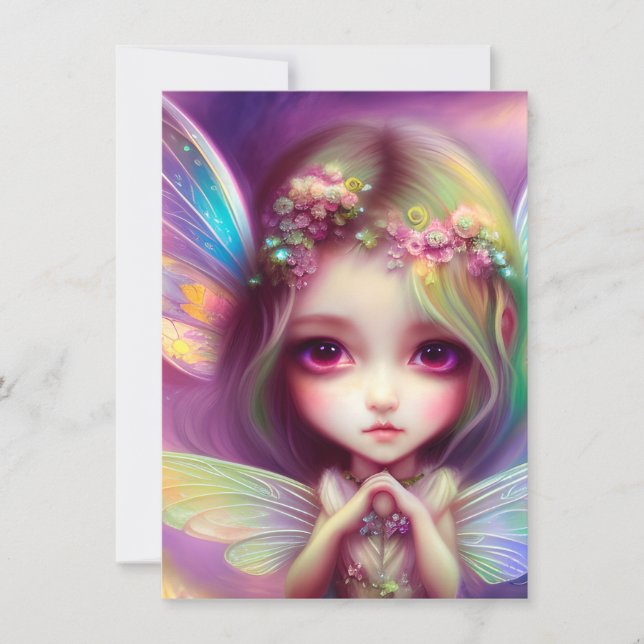 Chibi Girl Thank You Card (Front)