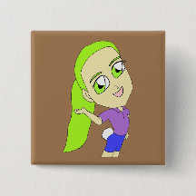 chibi girl with a bunny tail   button