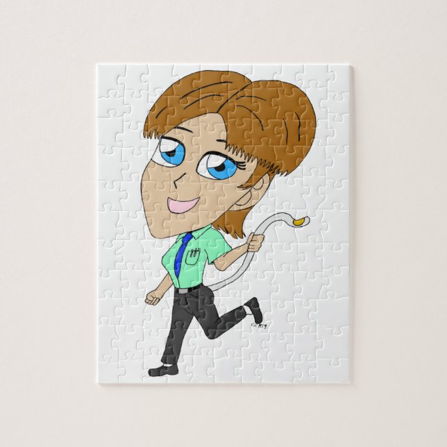 chibi girl with a tail jigsaw puzzle (Vertical)