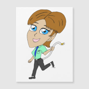chibi girl with a tail magnet