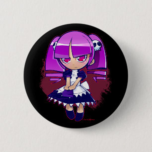 Chibi Goth 6 Cm Round Badge