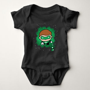 Chibi Green Lantern Flying Through Space Baby Bodysuit
