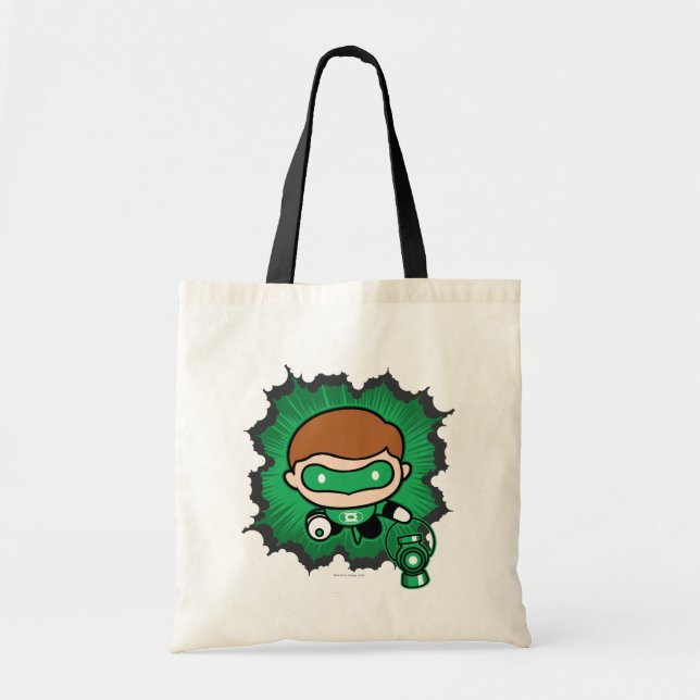 Chibi Green Lantern Flying Through Space Tote Bag (Front)