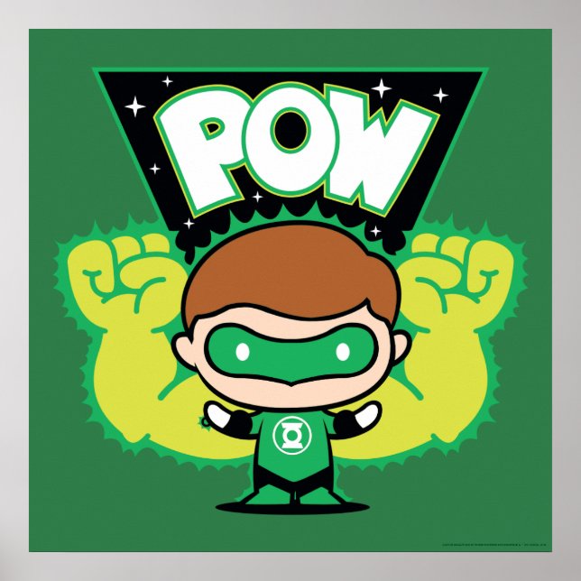 Chibi Green Lantern Forming Giant Fists Poster (Front)