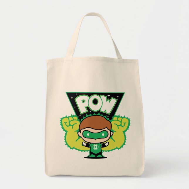 Chibi Green Lantern Forming Giant Fists Tote Bag (Front)