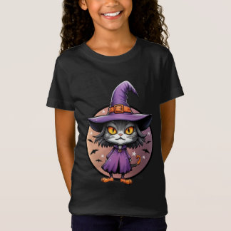Chibi Halloween Witch Cat T-Shirt