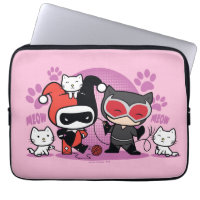 Chibi Harley Quinn & Chibi Catwoman With Cats