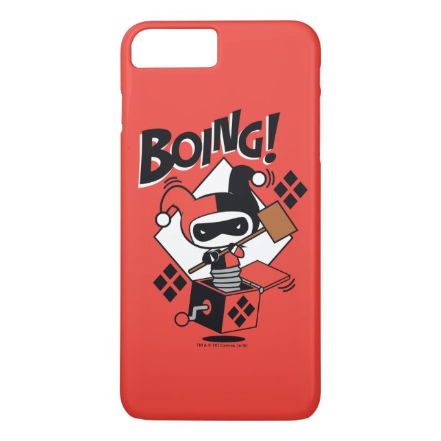 Chibi Harley-Quinn-In-A-Box With Hammer Case-Mate iPhone Case (Back)