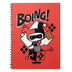 Chibi Harley-Quinn-In-A-Box With Hammer Spiral Notebook