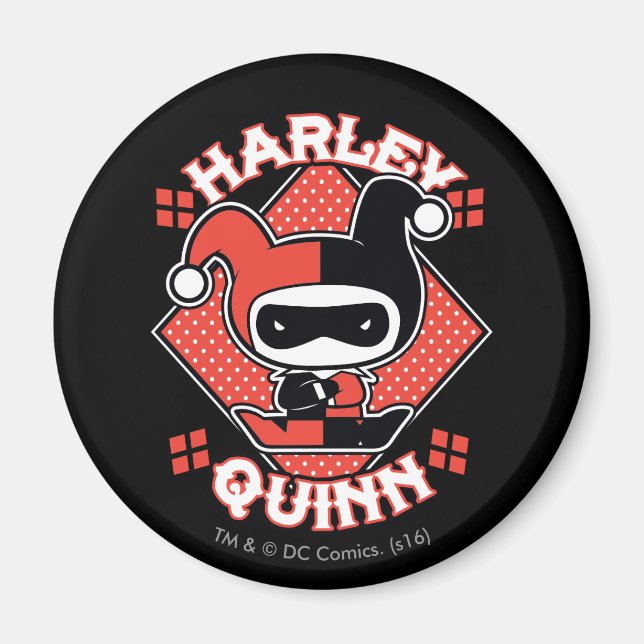 Chibi Harley Quinn Splits Magnet (Front)
