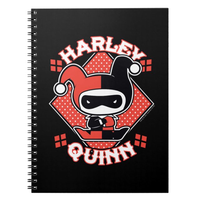Chibi Harley Quinn Splits Spiral Notebook (Front)