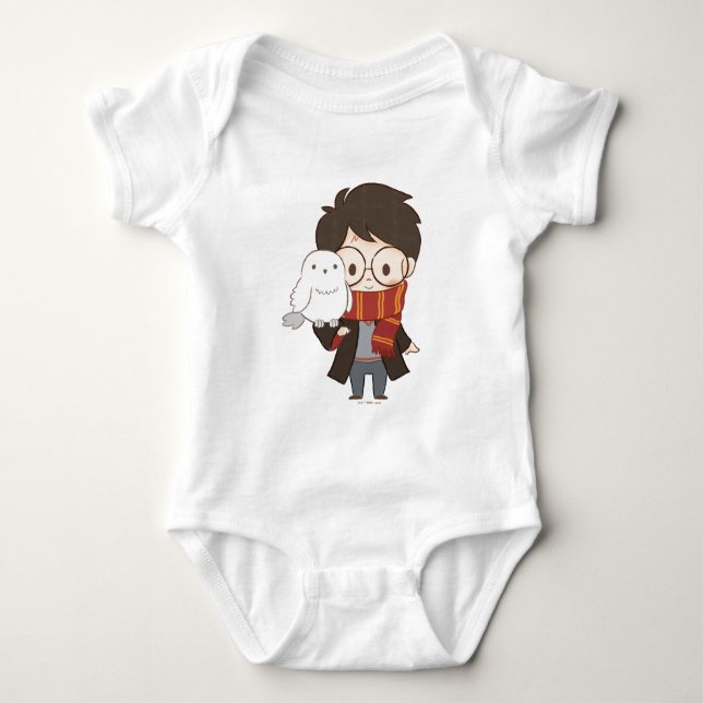 Chibi HARRY POTTER™ & Hedwig Baby Bodysuit (Front)