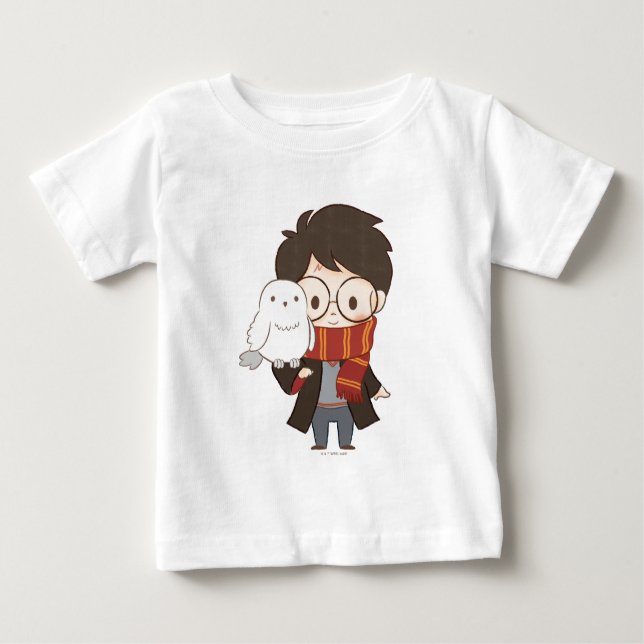 Chibi HARRY POTTER™ & Hedwig Baby T-Shirt (Front)