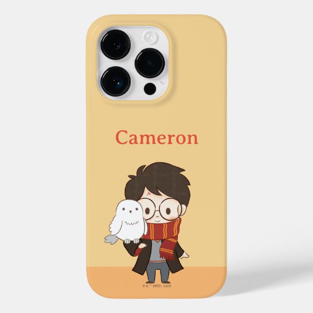 Chibi HARRY POTTER™ & Hedwig Case-Mate iPhone Case (Back)