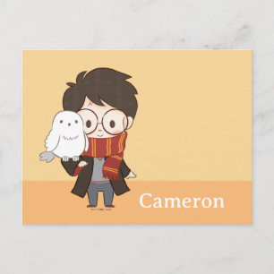 Chibi HARRY POTTER™ & Hedwig Postcard