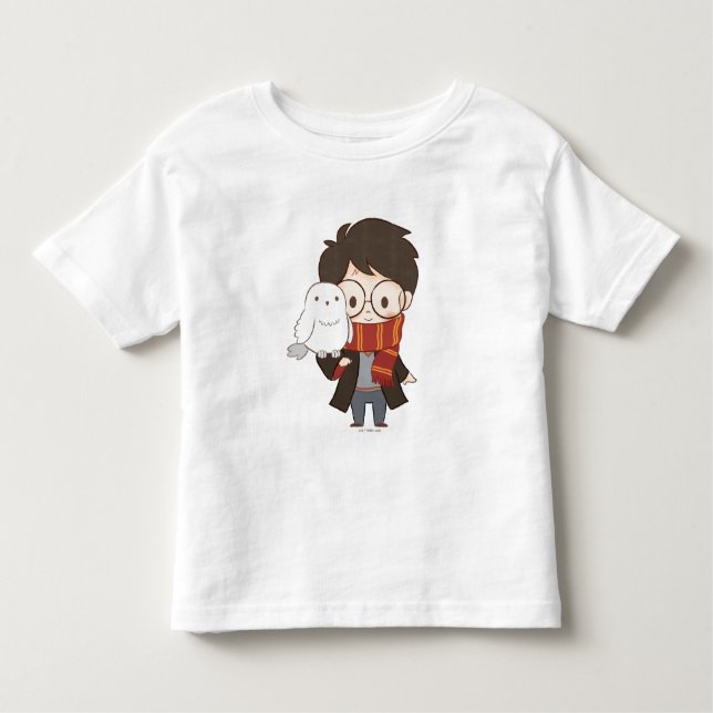 Chibi HARRY POTTER™ & Hedwig Toddler T-Shirt (Front)