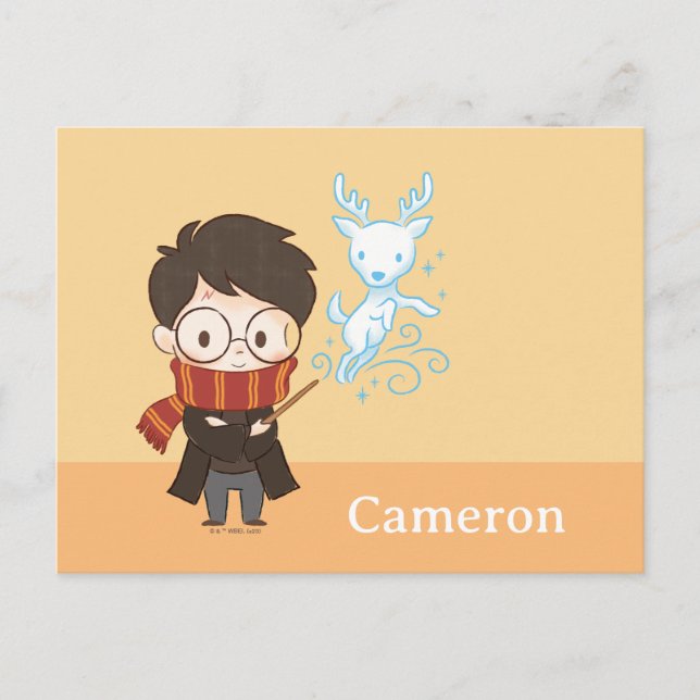 Chibi HARRY POTTER™ Patronus Postcard (Front)