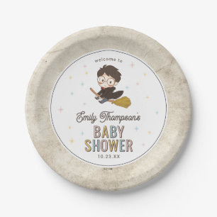 Chibi Harry Potter Wizard Baby Shower Paper Plate