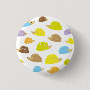 chibi hedgehog 3 cm round badge