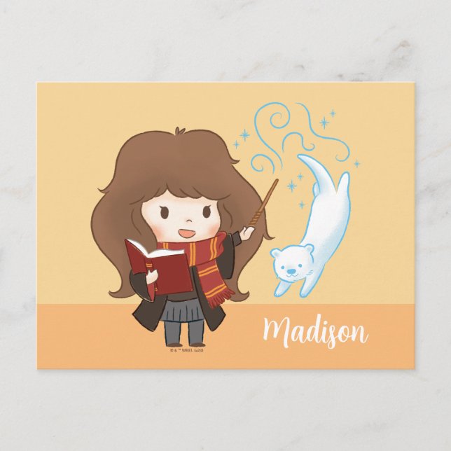 Chibi Hermione Granger Patronus Postcard (Front)