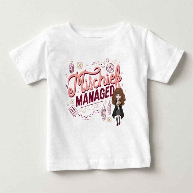 Chibi Hermione "Mischief Managed" Baby T-Shirt (Front)