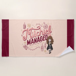 Chibi Hermione "Mischief Managed" Beach Towel