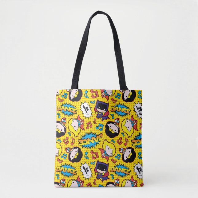 Chibi Heroine Dance Pattern Tote Bag (Front)