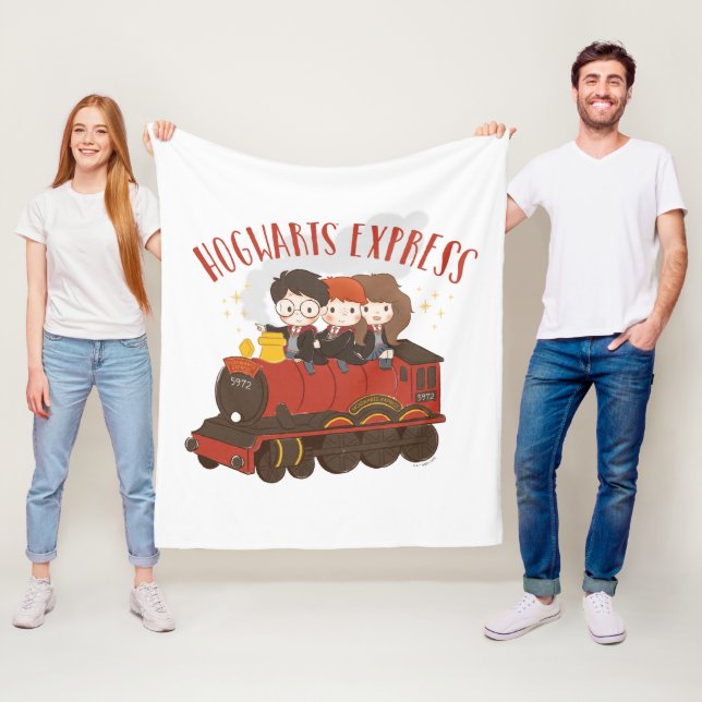 Chibi HOGWARTS EXPRESS™ Ride Fleece Blanket (In Situ)