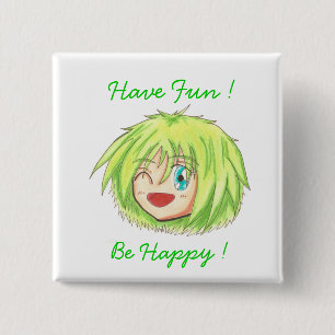Chibi Izumi 'Be Happy' Button
