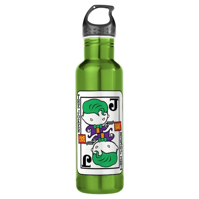 Chibi Joker Playing Card 710 Ml Water Bottle (Front)