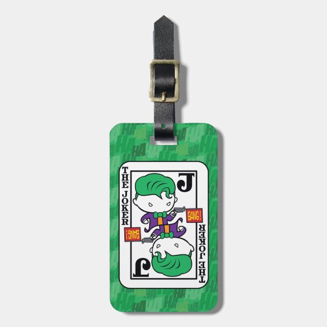 Chibi Joker Playing Card Luggage Tag (Front Vertical)
