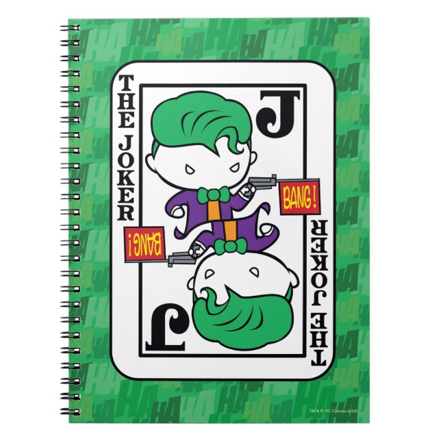 Chibi Joker Playing Card Spiral Notebook (Front)