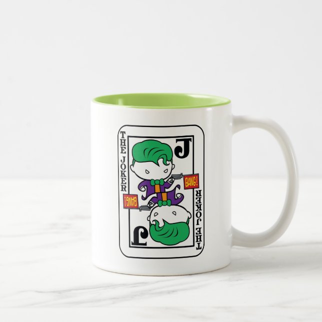 Chibi Joker Playing Card Two-Tone Coffee Mug (Right)