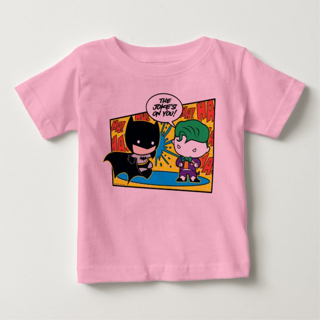 Chibi Joker Pranking Chibi Batman Baby T-Shirt (Front)