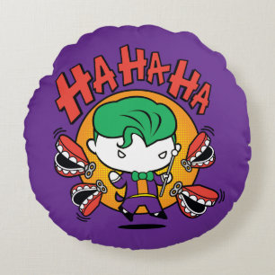 Chibi Joker With Toy Teeth Round Cushion