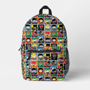 Chibi Justice League Character Pattern Printed Backpack