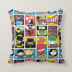 Chibi Justice League Compilation Pattern Cushion