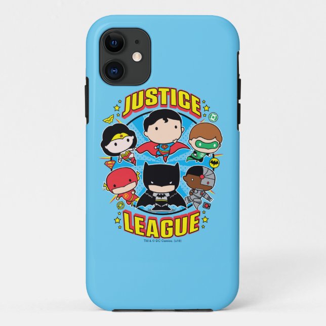 Chibi Justice League Group Case-Mate iPhone Case (Back)