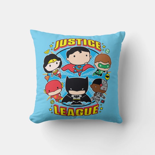 Chibi Justice League Group Cushion (Front)