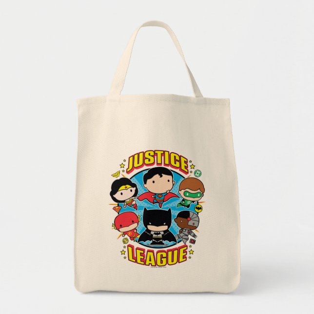 Chibi Justice League Group Tote Bag (Front)