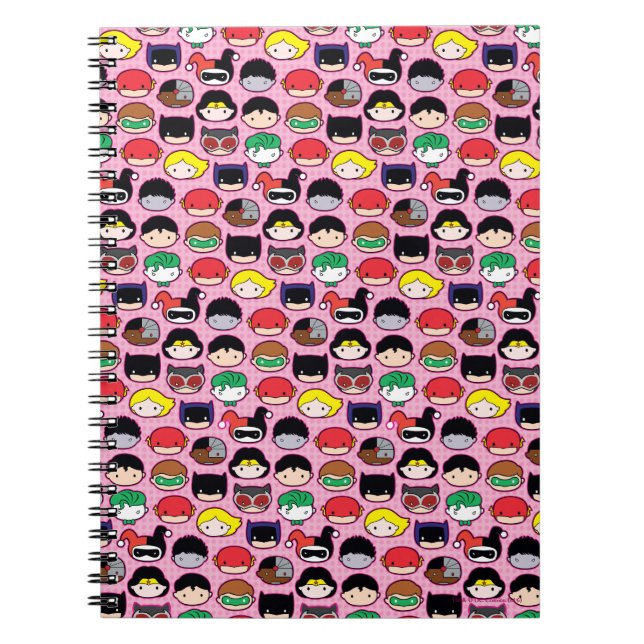 Chibi Justice League Head Pattern Notebook (Front)