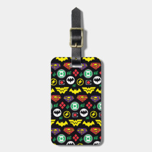 Chibi Justice League Logo Pattern Luggage Tag